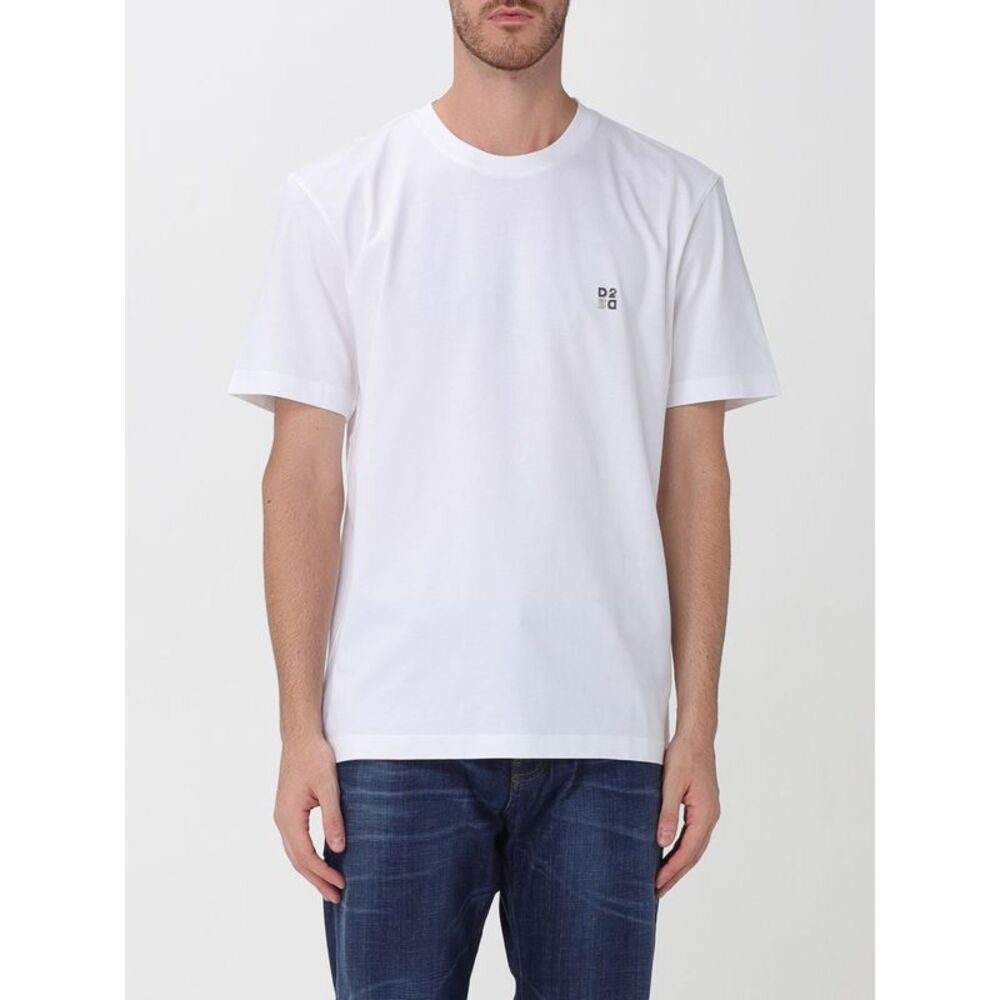 Dsquared2 Men Crewneck Cotton T-Shirt Dsquared2 With Contrast Logo